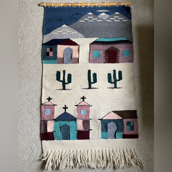 Other - Hand Woven Vintage  Desert Wool Tapestry